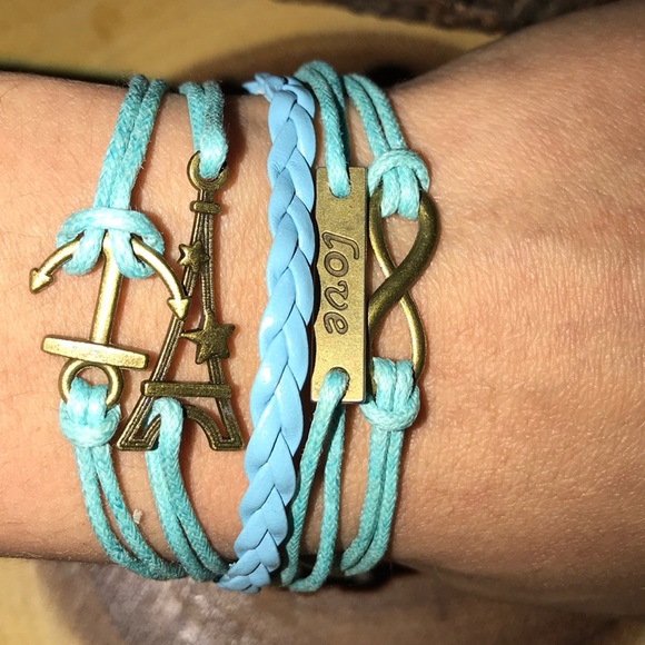 Jewelry - Infinity 💕 Paris, anchor blue,turquoise bracelet